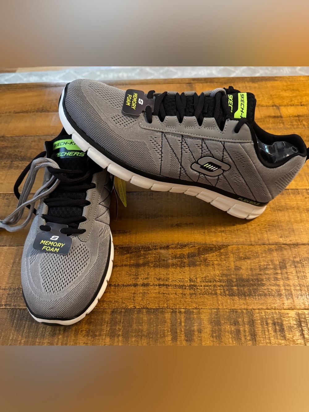 Men’s Skechers Gray and Black Athletic Sneakers